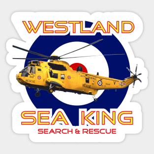 Westland Sea King Search and rescue helicopter in RAF roundel, Sticker